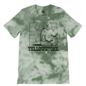 Parks Project Green and White Tie Dye Yellowstone T-shirt